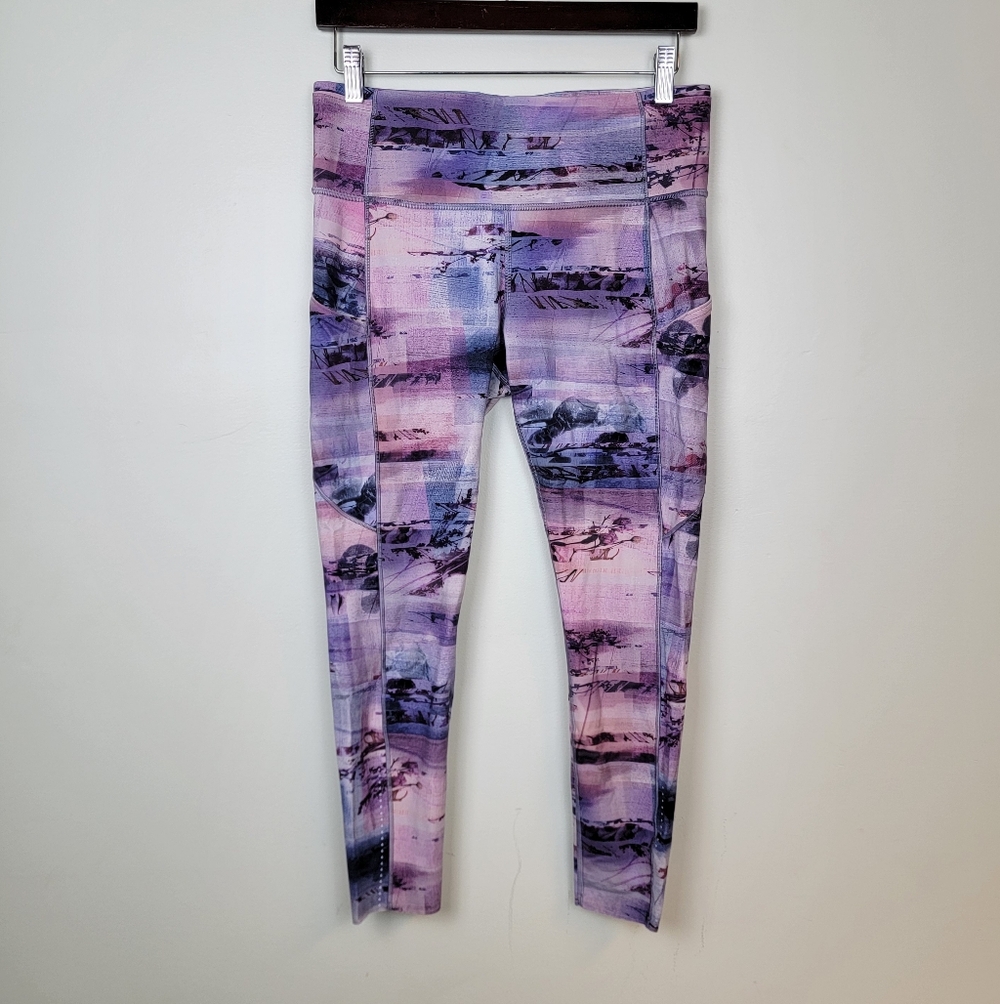 Lululemon Fast And Free High Rise Nulux Crop 25" Sunrise Silhouette Leggings